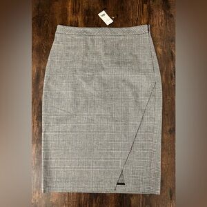 NWT Banana Republic Plaid Slit Pencil Skirt